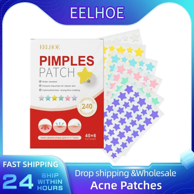240pcs Star Acne Patches Invisible Pimple Cover for Face Oil Control Spot Treatment