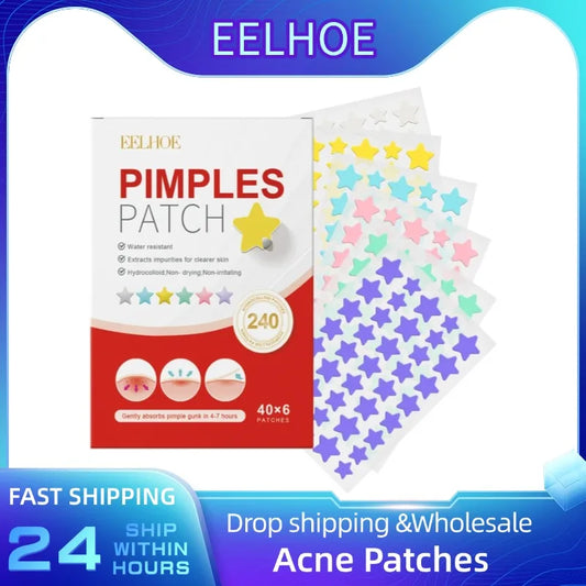 240pcs Star Acne Patches Invisible Pimple Cover for Face Oil Control Spot Treatment