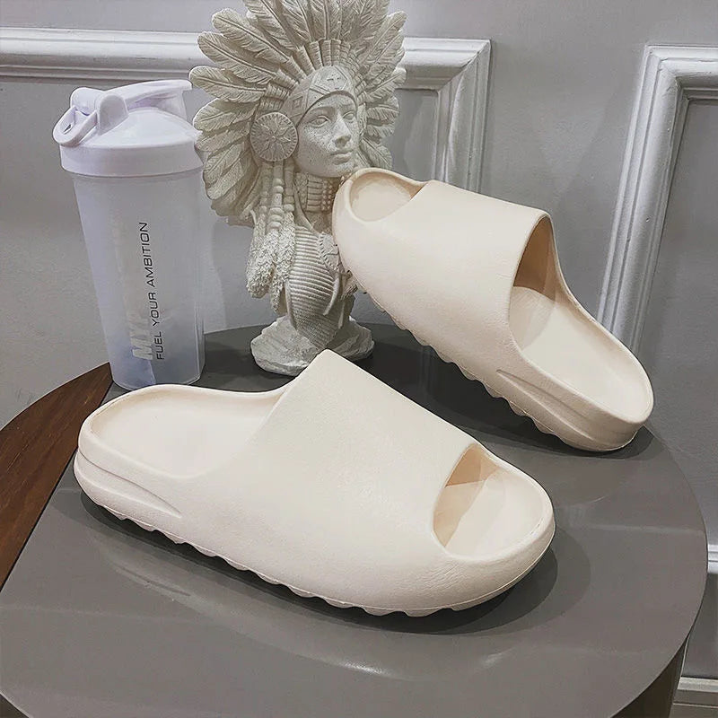 Men's and Women's Casual Slippers Thick-Soled Wear-Resistant Non-Slip Heightening Comfortable Soft Casual Beach Sandals