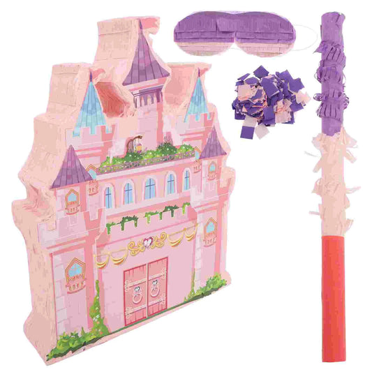 2Pcs Princess Castle Pinata Dreamy Party Decoration Candy Game Toy Holder Hanging Kids Birthday Wedding Party Decorative Item