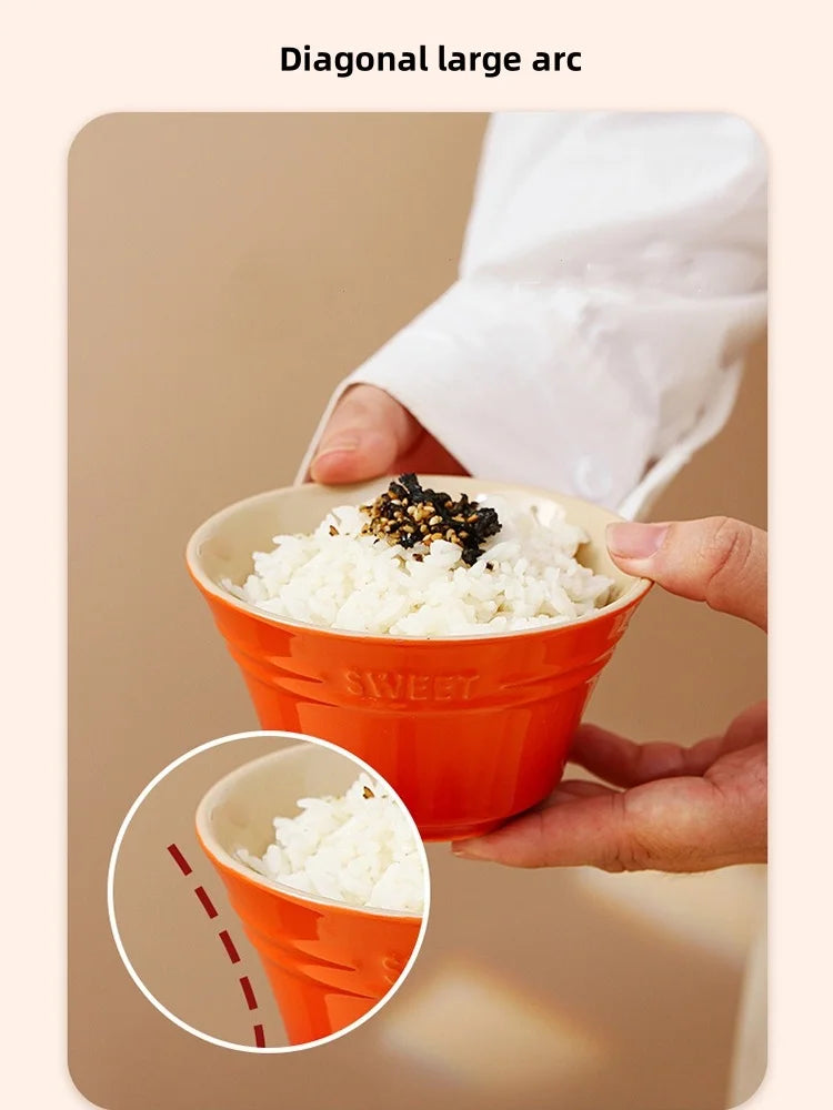 300ML 4.5 Inches Dishes Fruit Bowl Tableware Ramen Bowls for Food Kitchen Salad Cute Dining Bar Home Garden 8 Colors