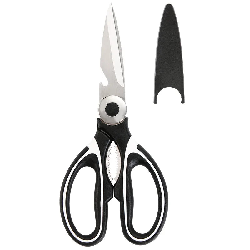 Kitchen Scissors Chicken Bone Scissors with Cover Stainless Steel