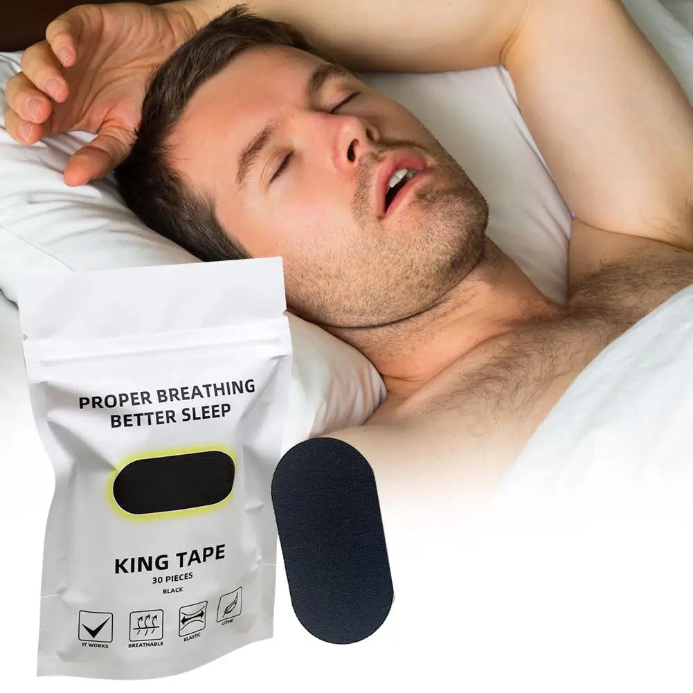 30Pcs Mouth Tape Sleep Strip Anti-Snoring Mouth Breathing Tape To Improve Sleep Mouth Stickers for Snoring Lip Patch