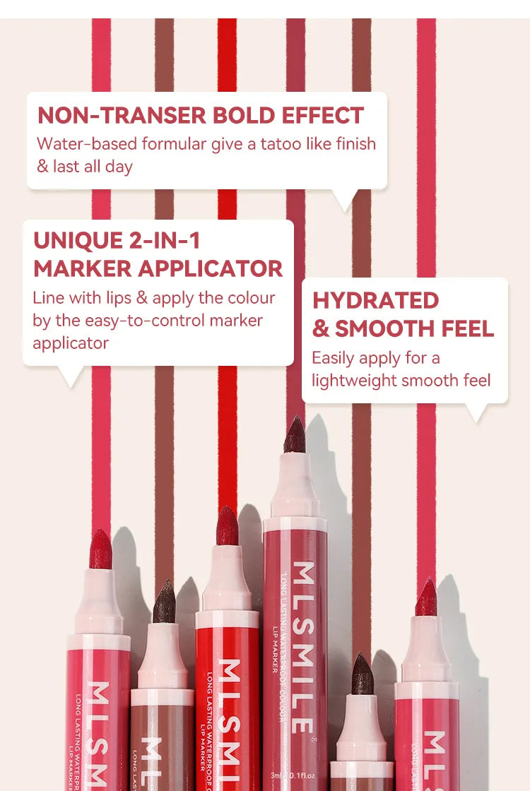 Nude Brown Matte Lipstick Marker Pen Solid Lip Gloss Waterproof Long Lasting Lipstick Pencil Lip Liner Pen Lips Makeup Cosmetics