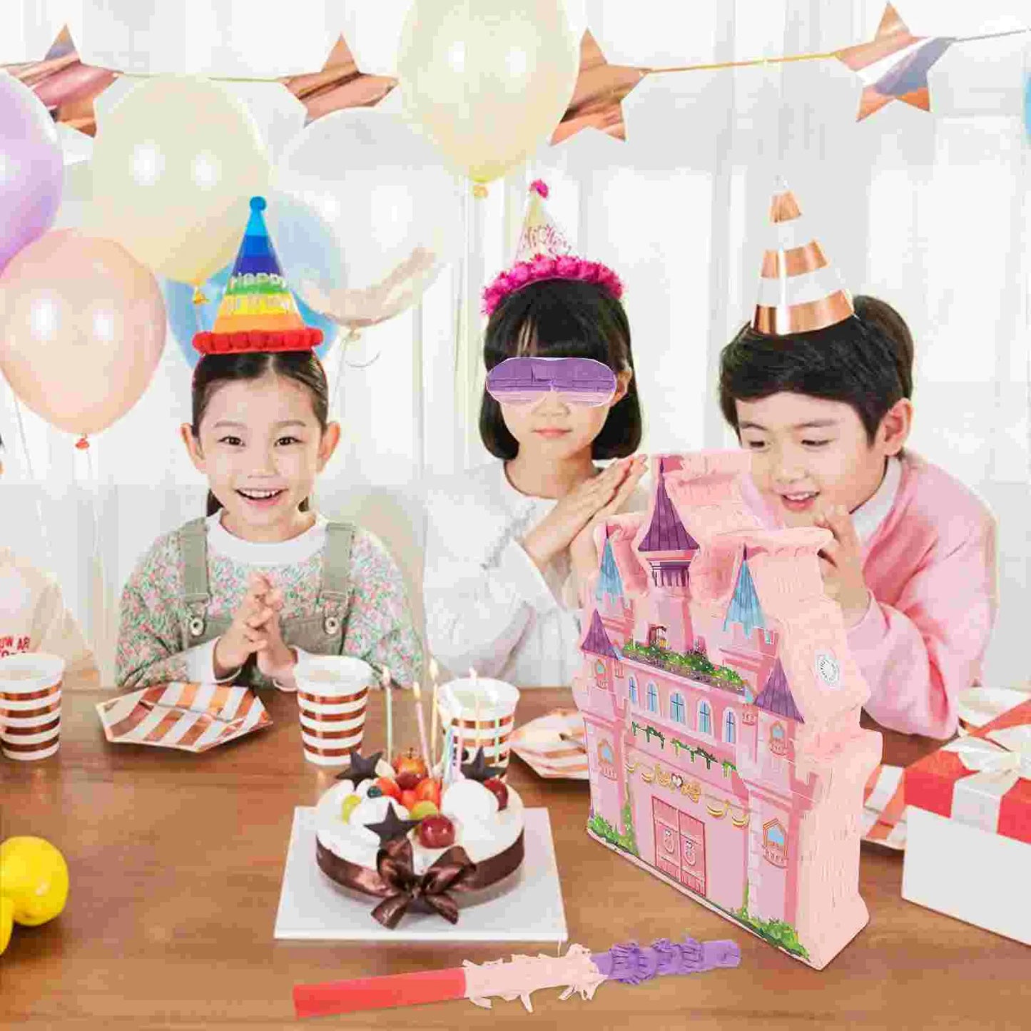 1 Set Castle Pinata For Birthday Parties Princess Theme Hanging Candy Holder Party Games Decoration Princess Birthday Decoration