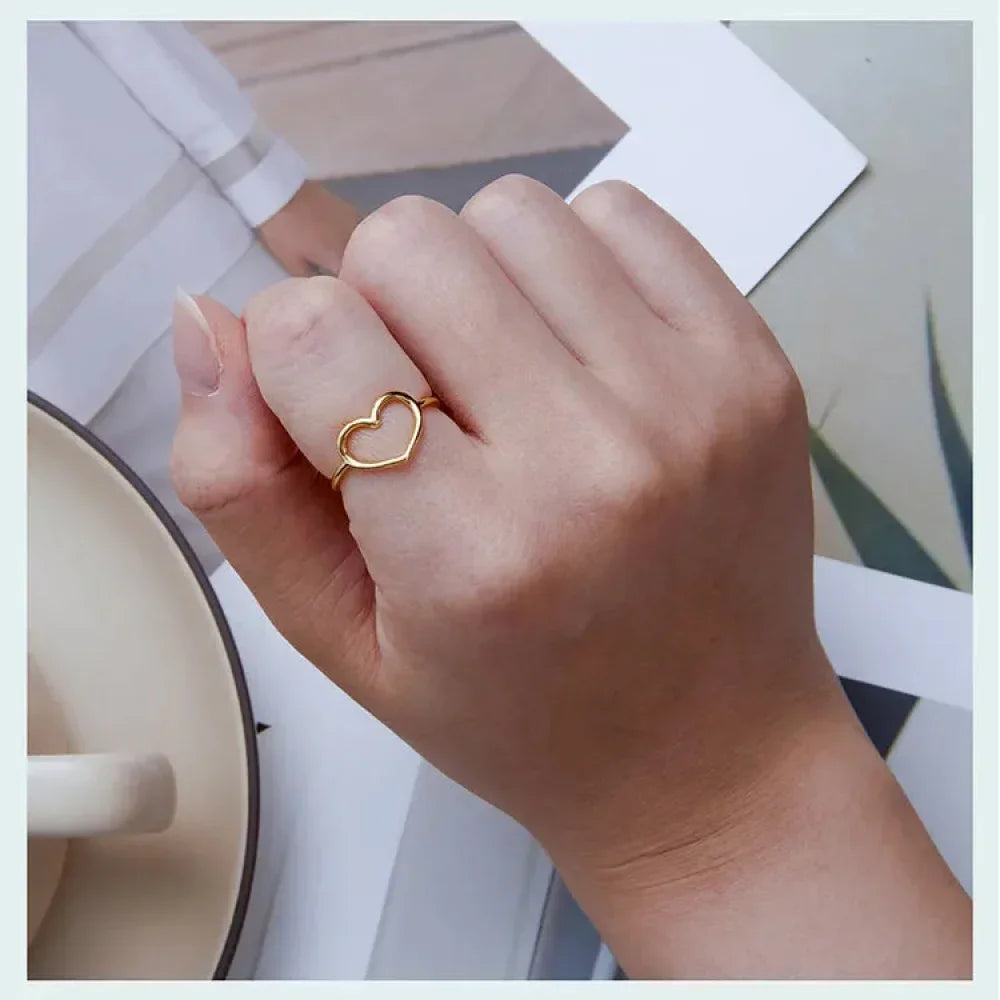 Exquisite 925 Sterling Silver Heart Rings For Women - Romantic Statement Jewelry