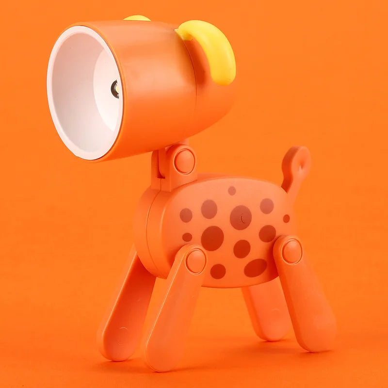 Mini LED Night Light Cute Cartoon Desk Lamp Puppy Deer Desktop Ornament Bedroom Table Lights Children Holiday Gifts