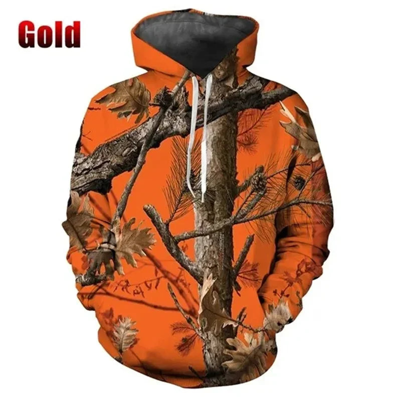Deer Huntering Camouflage Hoodie Men Autumn 3D Printed Natural Camo Hoodies  Harajuku Fashion Womens Clothing y2k Pullover Hoody