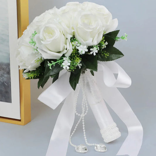 Wedding Romantic Bouquet Love Crystal pendant Hand Bouquet Bride for Wedding Decoration Valentine's Day Confession Party Church