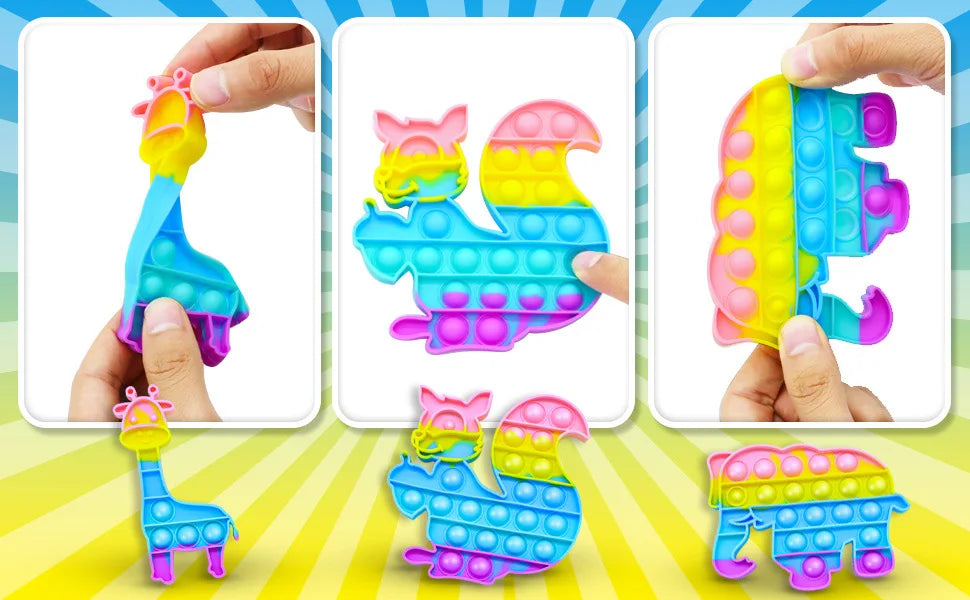 84pc Kids Birthday Parties Pinata Stuffed Gifts Baby Shower Toys Push Bubble Fidget Toys Carnival Prize Pinata Fillert Bulk Toys