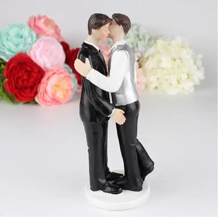 New Cake Toppers Dolls Bride and Groom Figurines Funny Wedding Cake Toppers Stand Topper Decoration Supplies Marry Figurine
