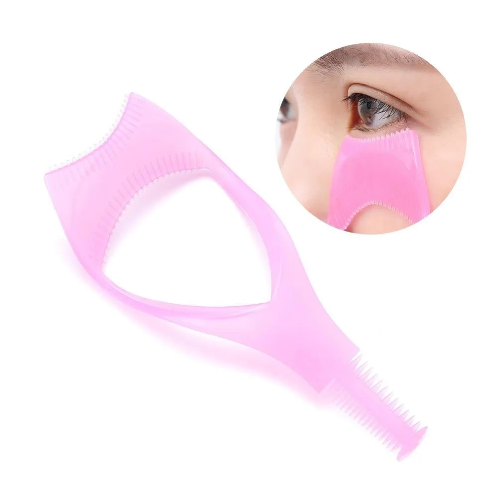 Eyeliner Assistant 3-In-1 Eyelash Comb Template Protect Eyes Crystal Mascara Shield Guide Cosmetic 3 In1 Eyelashes Tools