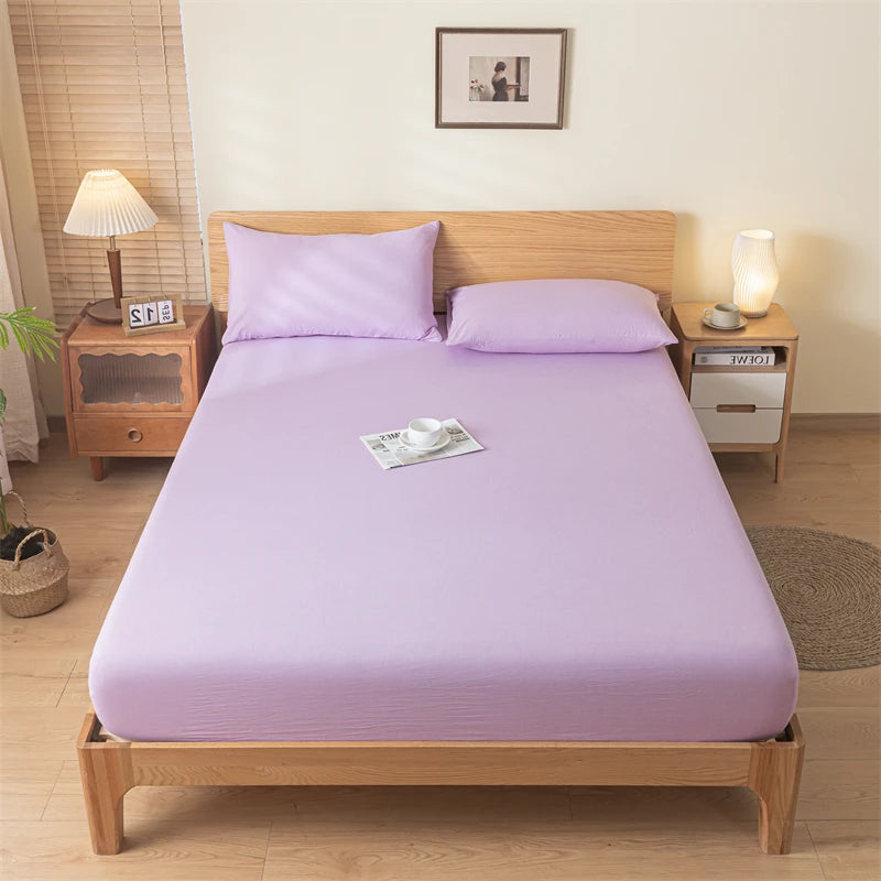 Pure Cotton Fitted Bed Sheets Cover Single Piece Cotton Bed Bed Sheets Dust Cover All-Inclusive Mattress Protector Cover 2025 New Model Universal for All Seasons