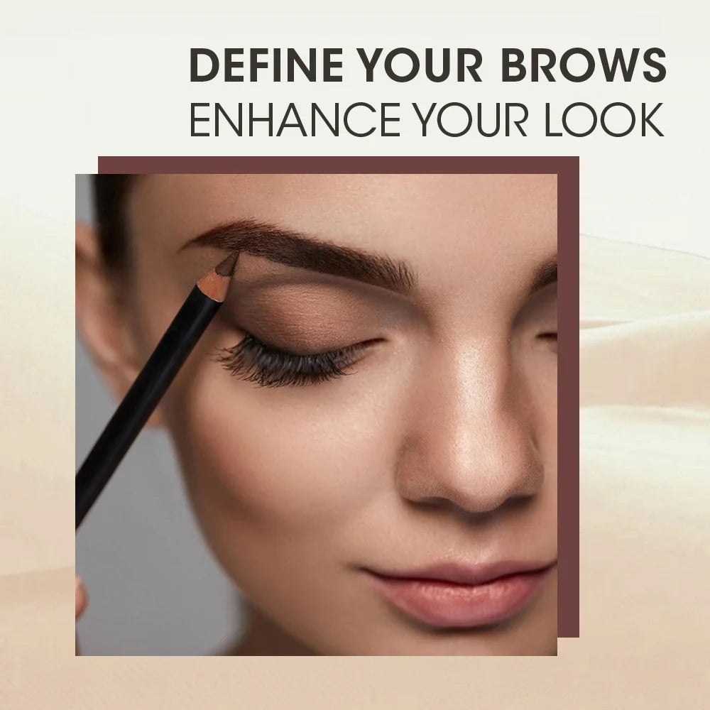2 Colors Long Lasting Eyebrow PencilWaterproof and SweatproofNot easily smudgedWild EyebrowWooden Hard Core Eyebrow Pencil