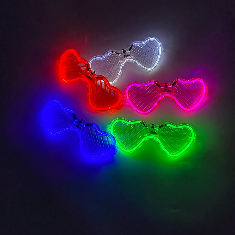 LED Just Married Glasses Wedding Bride To Be Surprise Gift Couple Glasses Souvenirs Glowing Heart Glasses Married Sunglasses
