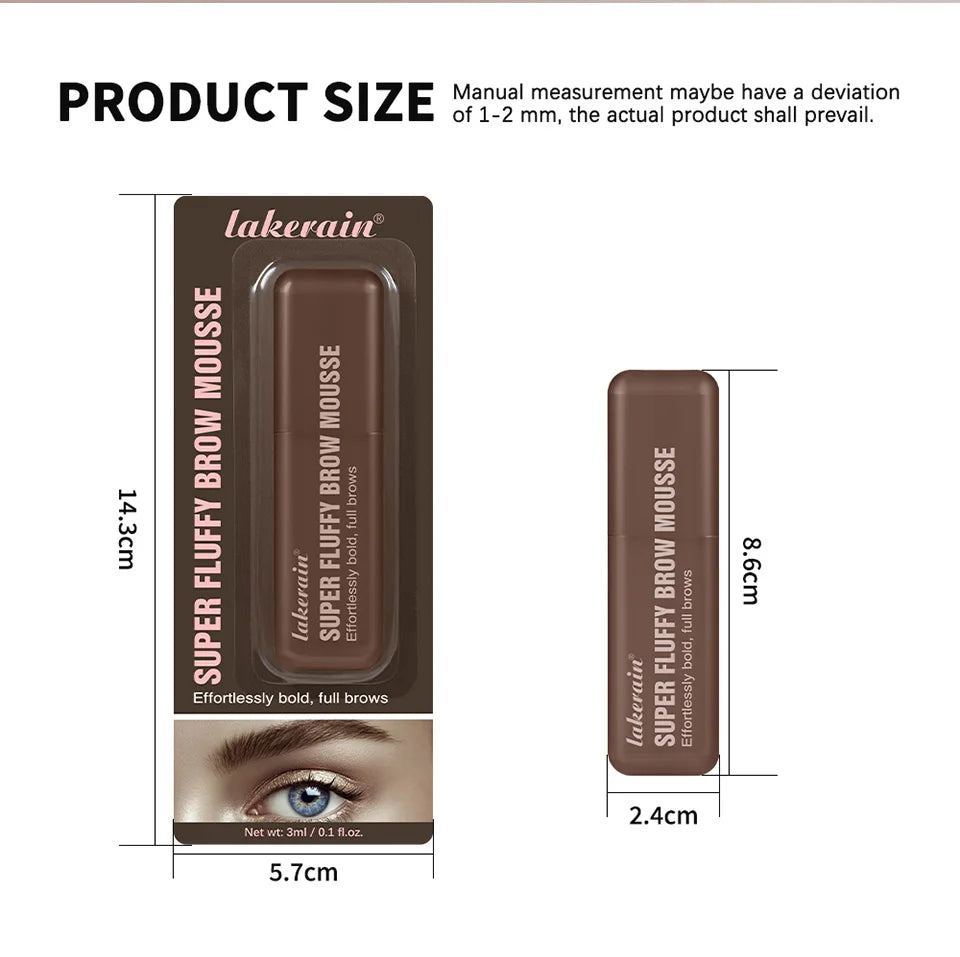 Superfluff Volumizing Brow Mousse Eyebrow Gel Thick Eyebrows Tint Tinted Brow Gel Multiple Color Long-Lasting Waterproof Makeup