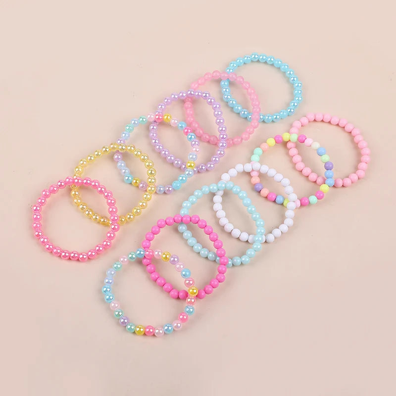 10-50Pcs Colorful Beads Bracelet Kids Girls Birthday Party Favors Goodie Pinata Filler Baby Shower Wedding Guest Treat Gifts