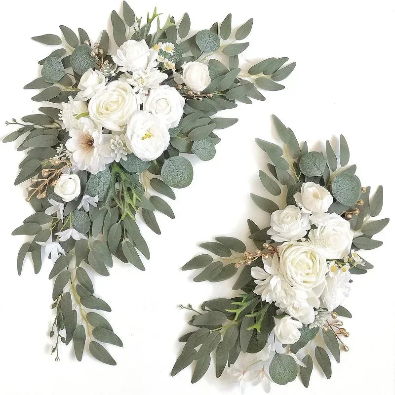 Artificial Flowers for Wedding Welcome Signs Floral Decoration Wedding Reception Ceremony Signs Wedding Arch Arrangement