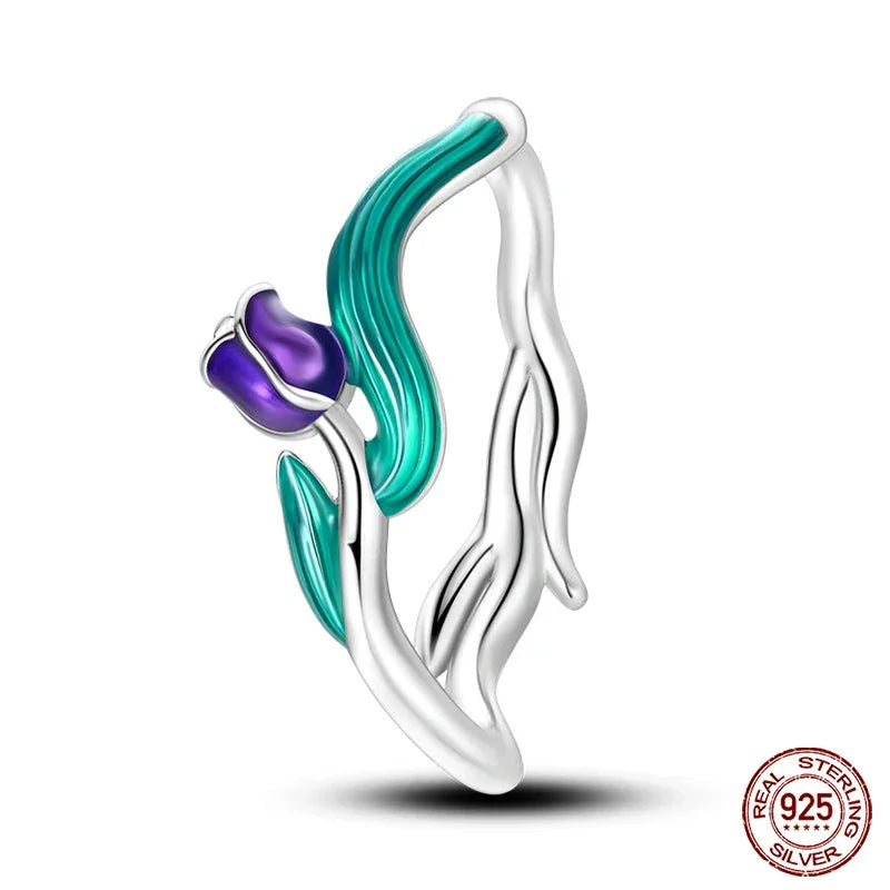 Enchanting Tulip Sterling Silver Ring
