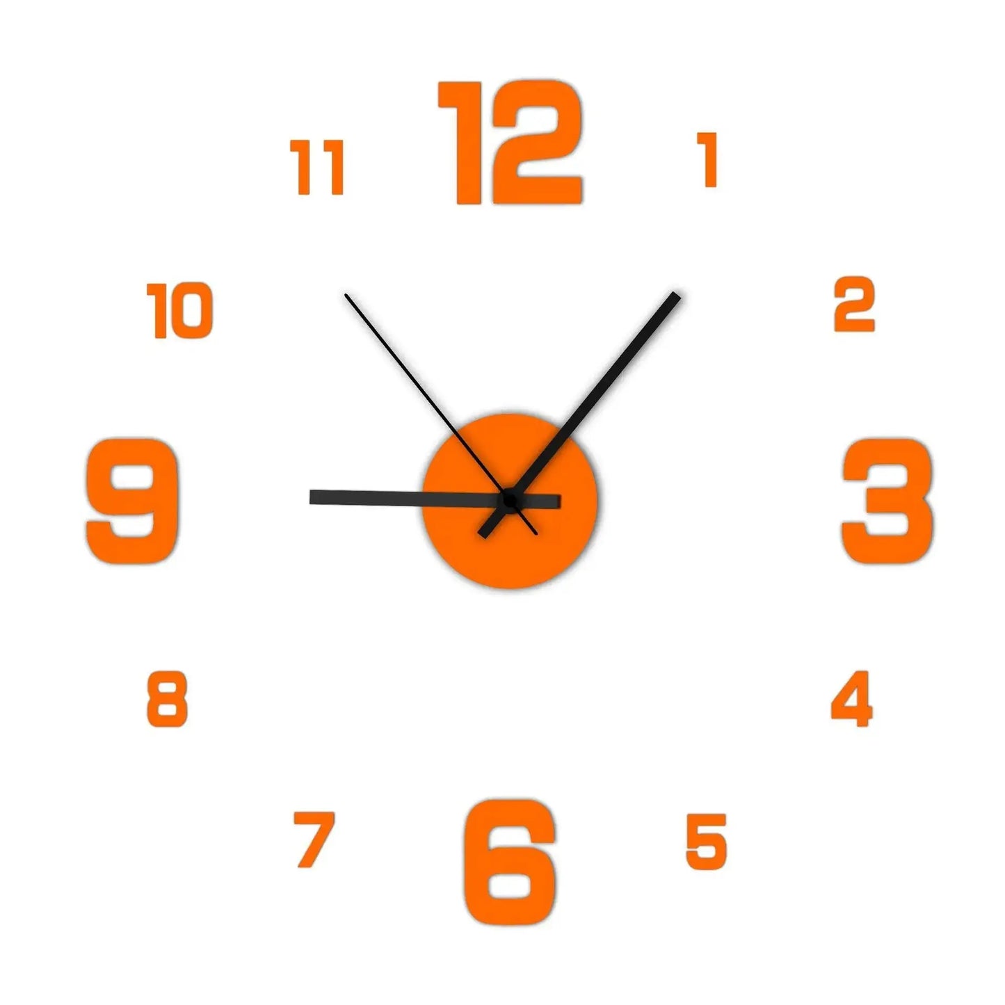 Creative Frameless DIY Wall Clock Wall Decal Home Silent Clock Living Room Office-7