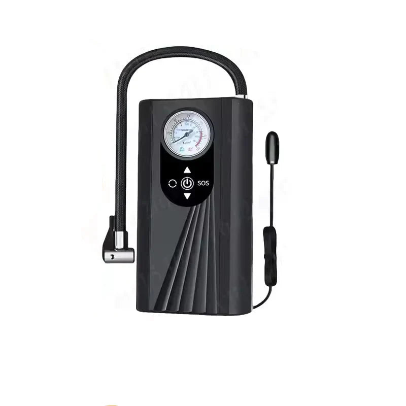 High-Precision Portable Air Pump Compressor Digital Tyre Inflator Black-0