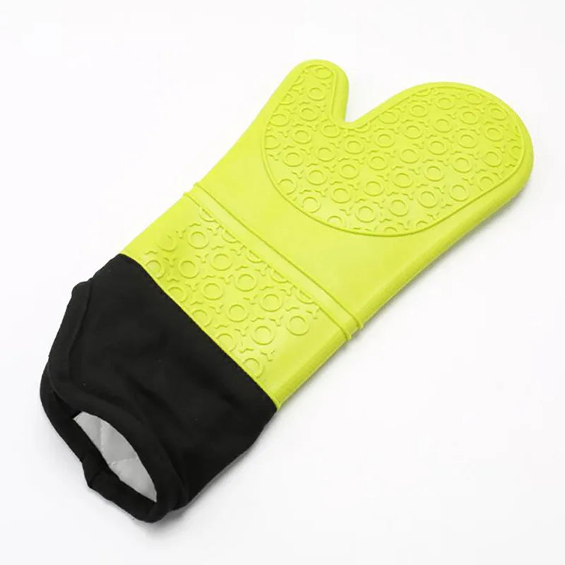 1pc Insulated Oven Gloves Silicone Heat-proof Gloves Oven Mitts Microwave Oven Baking Tools Household Kitchen Bar Bakeware