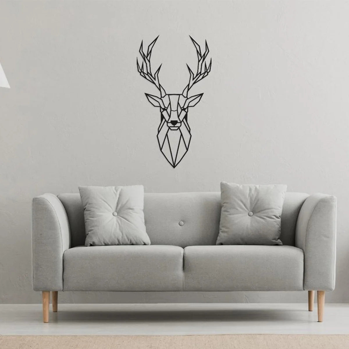 Deer head animal metal wall decorations iron wall sculpture home hanging decorations for living room office
