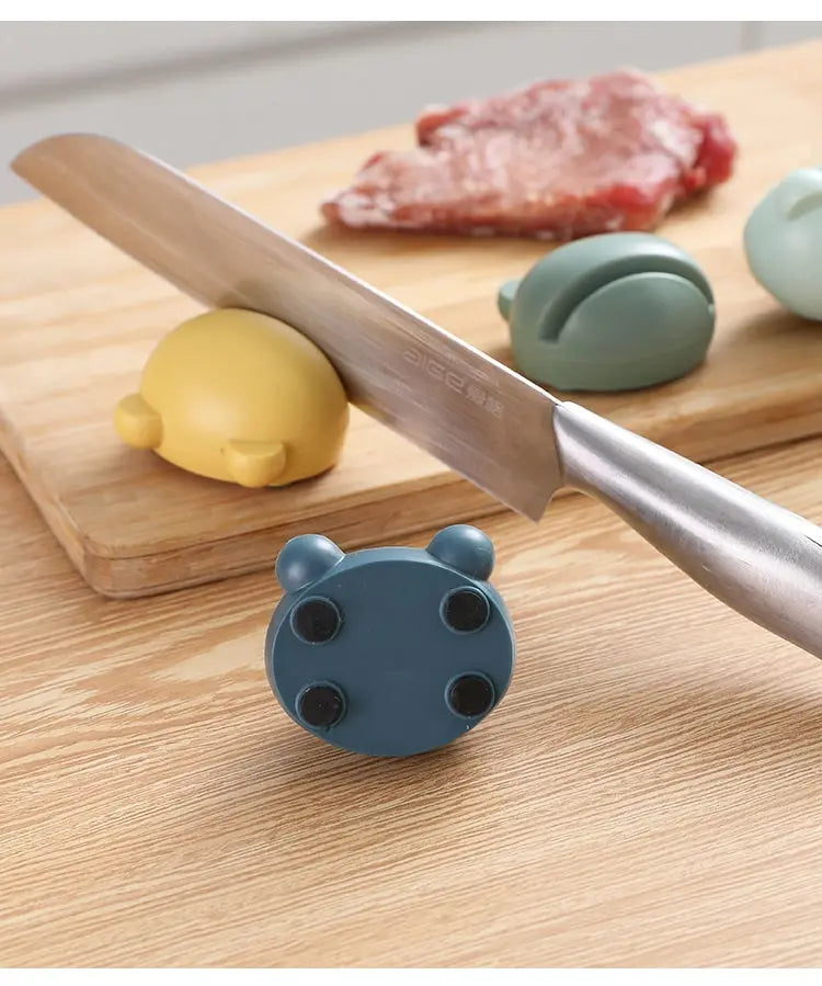 Kitchen Household Sharpener Kitchen Knife Blade Outdoor Mini Portable Multifunction Sharpening Stone Cartoon Ear Frog Shaped