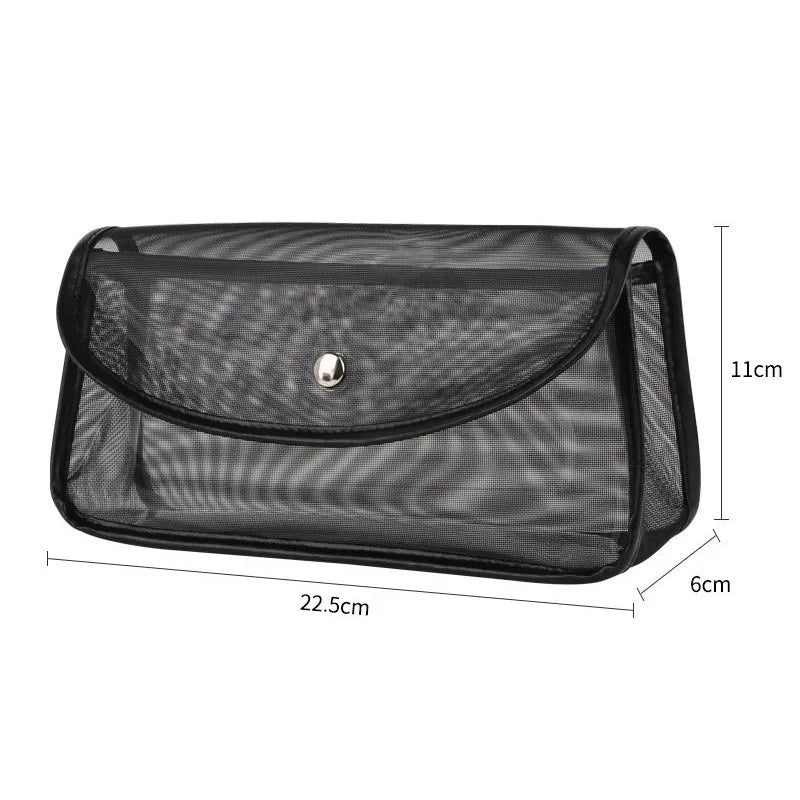 Makeup Brush Travel Bag Portable and Simple Makeup Storage Bag Mesh Design Large Capacity Storage Pen Bag