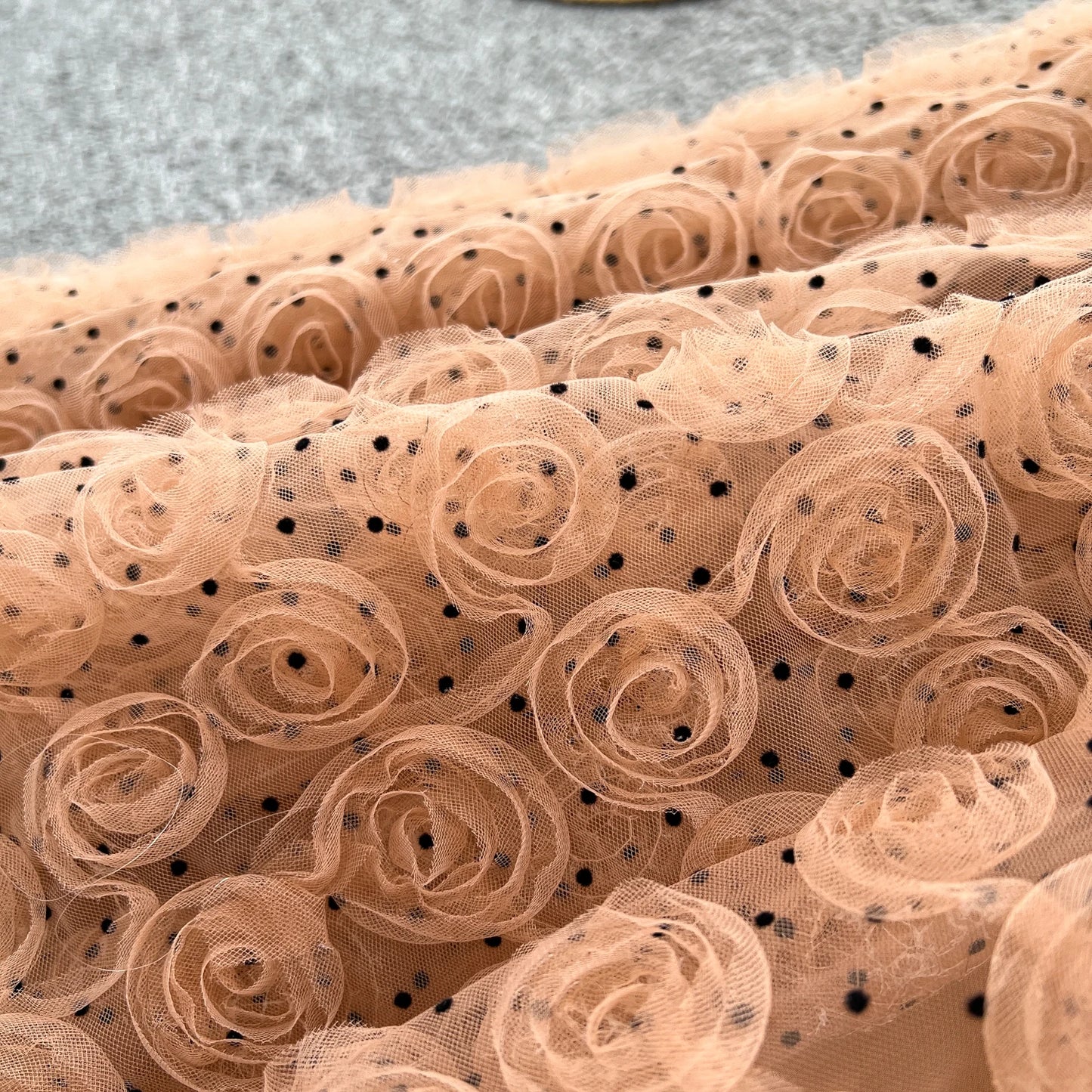 SINGREINY 3D Roses Mesh Straps Dress Polka Dots Backless Zipper Irregular Sundress Women French Senior Chic Evening Long Dress