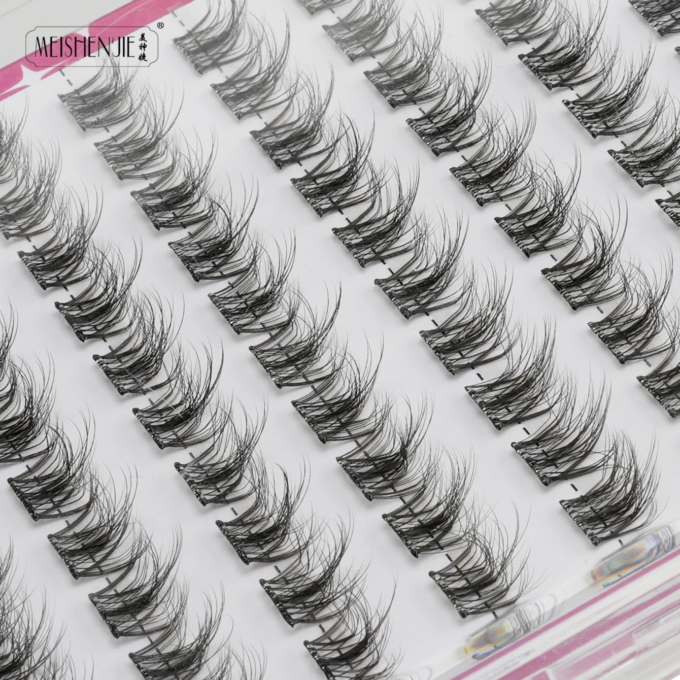 MEISHENJIE Self Adhesive Eyelashes 100 PCS DIY Cluster Lashes No Glue Needed Individual Lashes Extension Makeup Tools Faux Cils