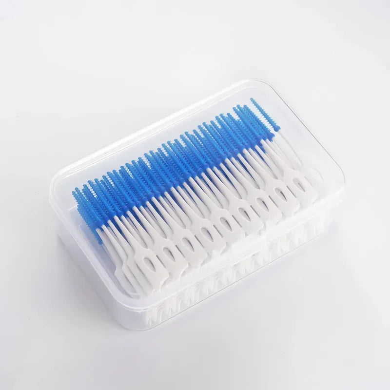 Interdental Brushes Silicone Toothpicks Teeth Floss Oral Hygiene Teeth Cleaning Soft Bristle Clean Between Teeth Toothbrush