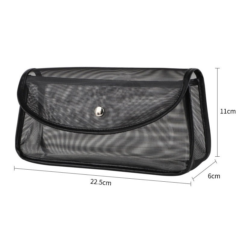 Makeup Brush Travel Bag Portable and Simple Makeup Storage Bag Mesh Design Large Capacity Storage Pen Bag