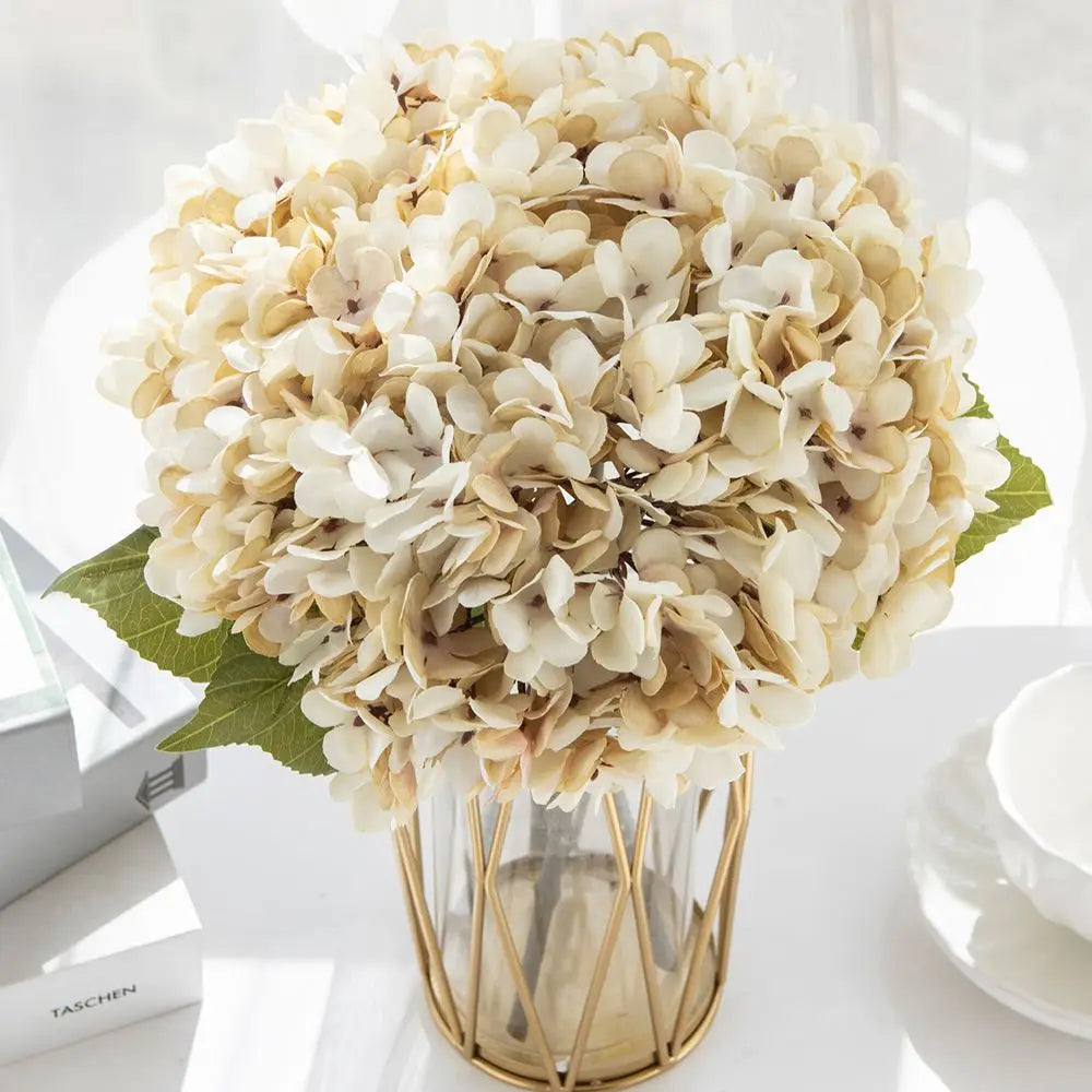 Artificial Hydrangea silk Flowers Home Room vases table Accessories Wedding wall Diy gift box Bridal Bouquet Holiday Party Decor