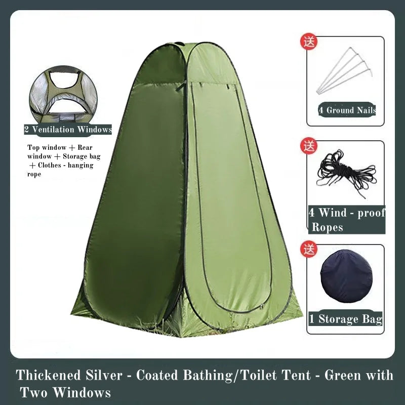 Outdoor bathing tent, portable camping toilet tent, changing tent, shower tent, dressing shelter, fishing tent, thermal tent