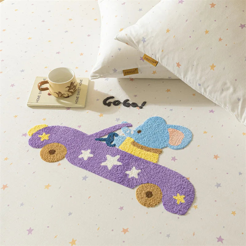 100% Cotton Cartoon Towel Embroidered Fitted Sheet A-Class Single Bed Cover for All Seasons Anti-Slip Mattress Protective Cover