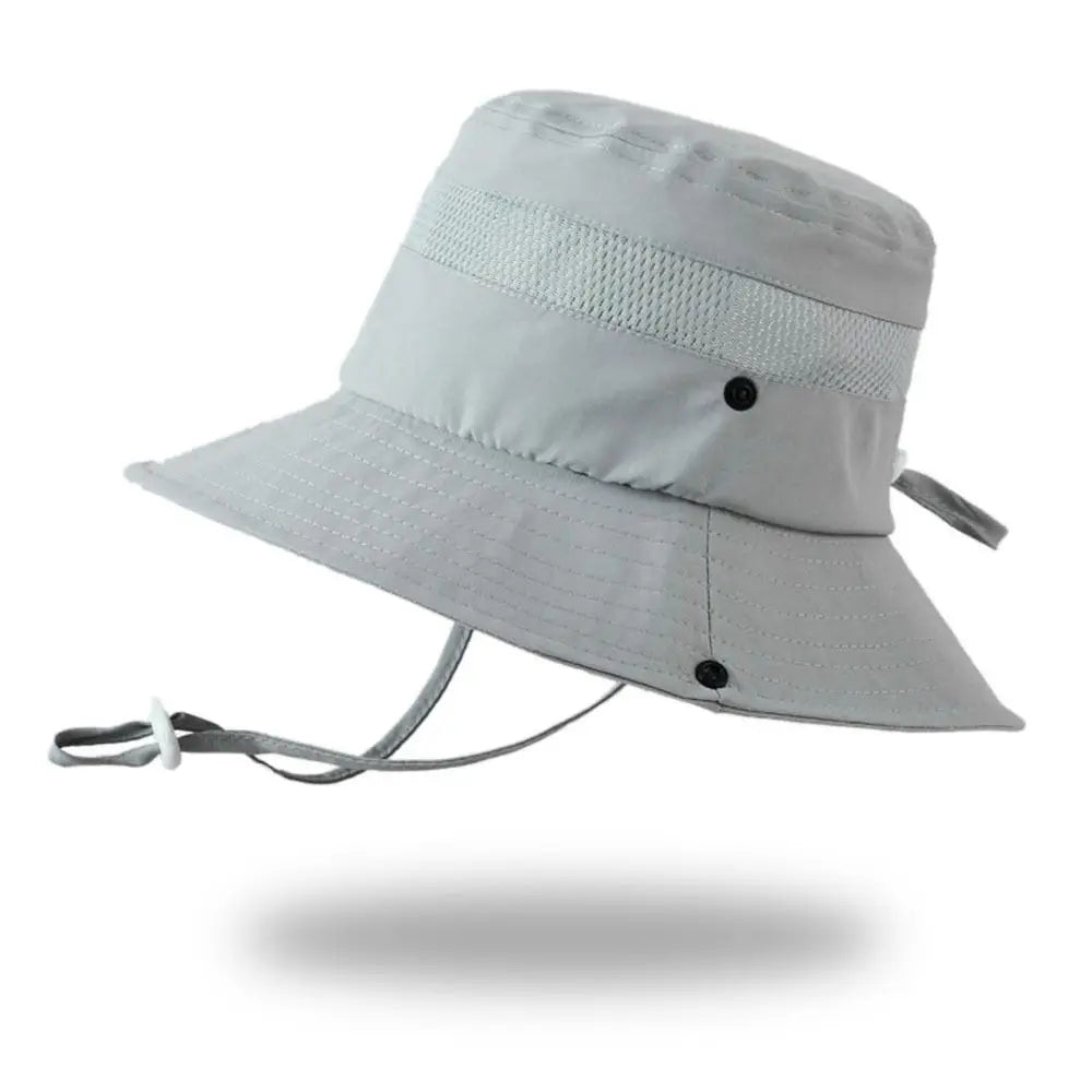 Anti UV Kids Summer Baby Sun Hat Bucket Cap With Whistle For Girls Boys Outdoor Neck Ear Cover Beach Cap