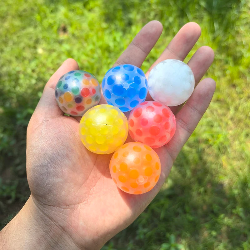 5/10/20pcs 3.5cm Squeeze Ball Soft Rubber Grape Ball Stress Relief Sensory Toy Kids Birthday Party Favors Pinata Filler Gifts