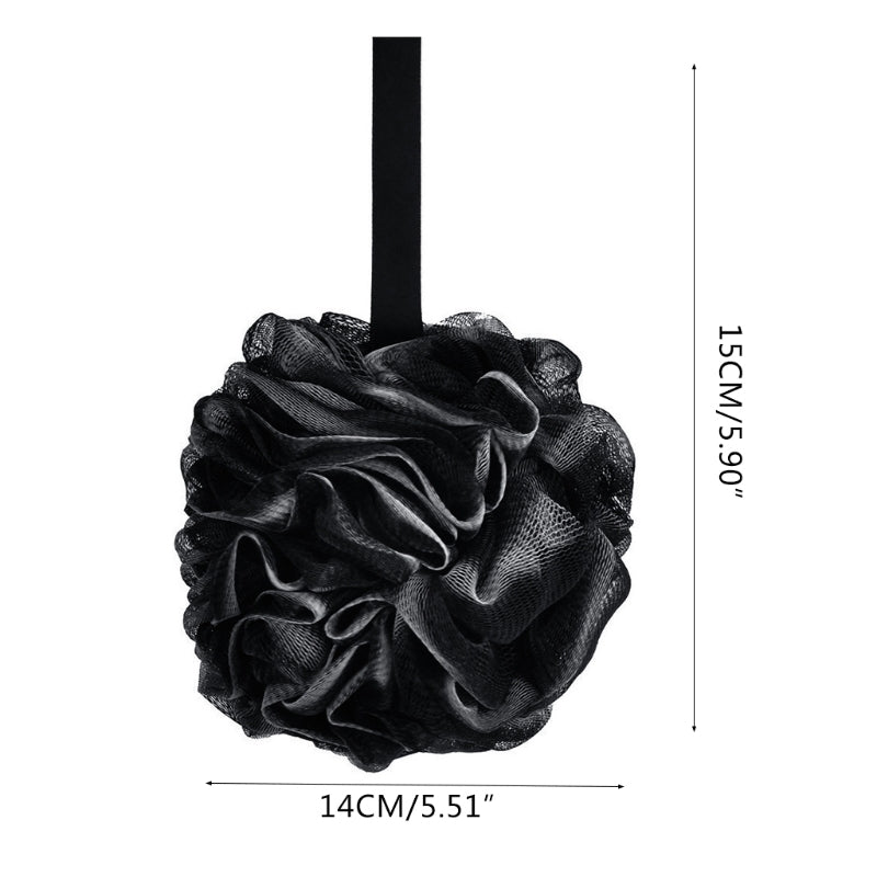 Bamboo Charcoal Bath Ball Black Shower Loofah Sponge Mesh Pouf Body Scrubber Exfoliating Cleansing Soothen Skin Tool Au11 21