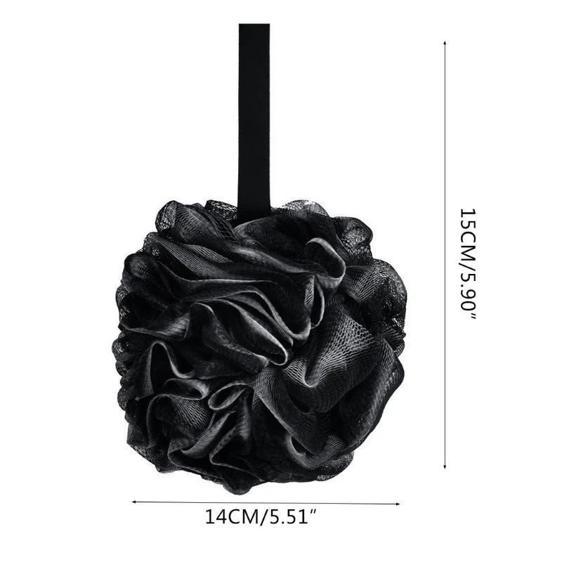 Bamboo Charcoal Bath Ball Black Shower Loofah Sponge Mesh Pouf Body Scrubber Exfoliating Cleansing Soothen Skin Tool Au11 21