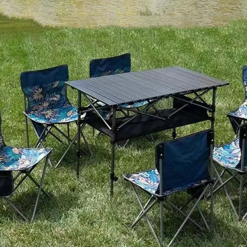Coffee Tables Outdoor camping Portable aluminum alloy folding table detachable panel barbecue table mobile kitchen picnic table