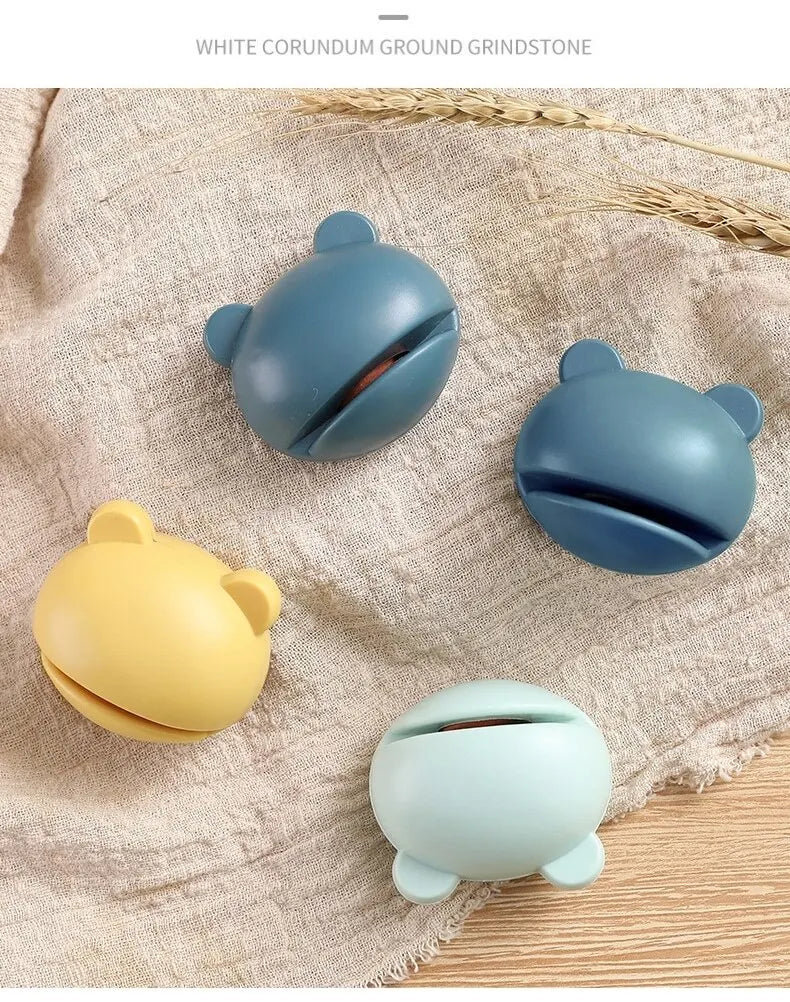 Kitchen Household Sharpener Kitchen Knife Blade Outdoor Mini Portable Multifunction Sharpening Stone Cartoon Ear Frog Shaped