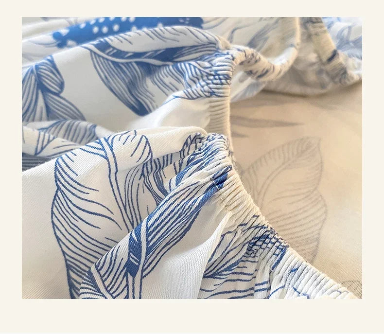 Fitted Sheet 100% cotton for single/couple bed, breathable and soft non-slip, customizable, 1 part, 16 sizes