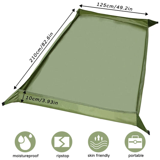 Ultralight Tent Footprint Bathtub 3D Picnic Mat Outdoor Camping Waterproof Ground Sheet 2.1x1.2