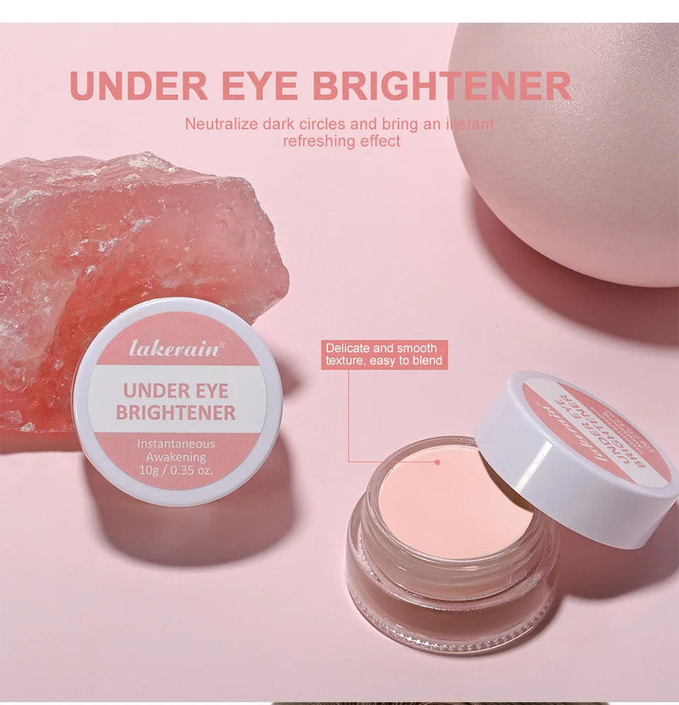 Under Eye Brightener with Hyaluronic Acid&Shea Butter Hide&Brighten Dark Circles Eye Brightener Nourishes Eye Skin, Cruelty-Free
