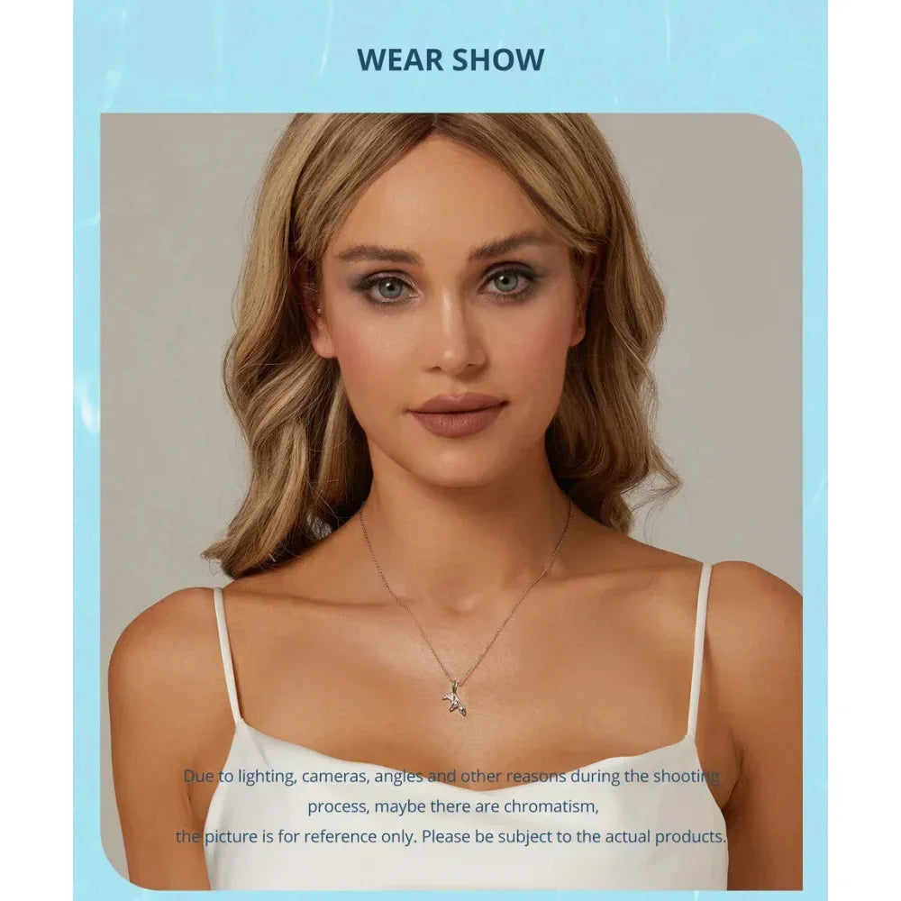 Delicate Fishtail Necklace - Shimmering Blue Nano Opal & White Gold Plate