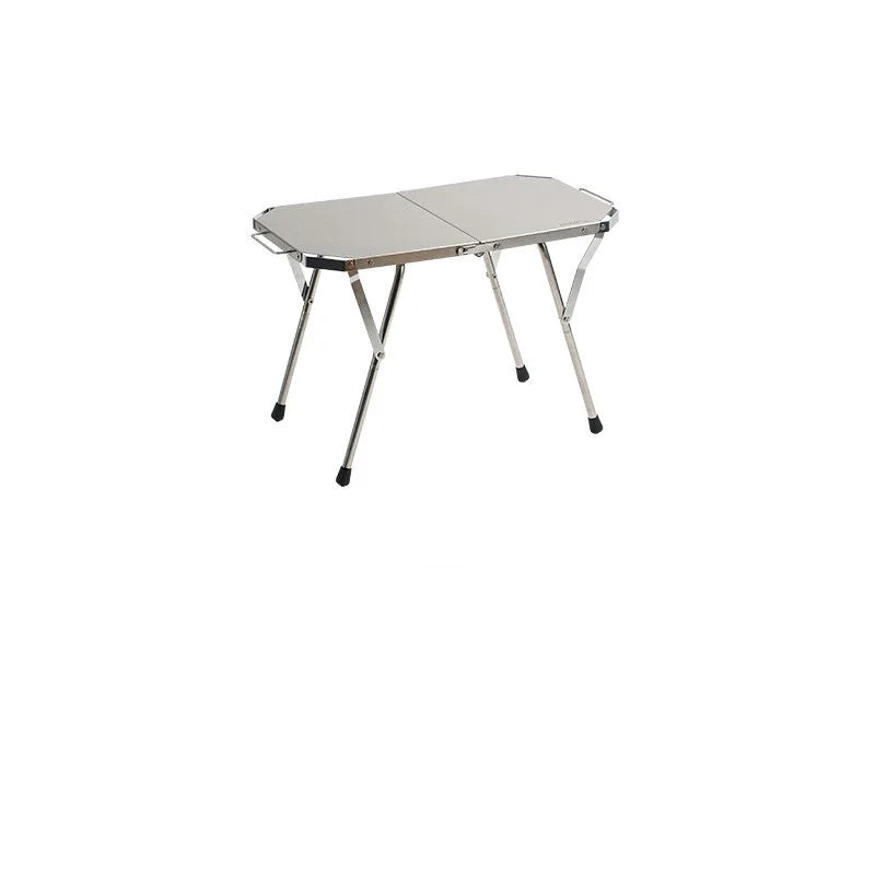 Outdoor Folding Stainless Steel Table Heat And Scratch Resistan-0