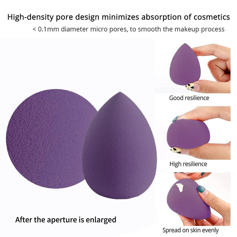 4pcs/bag Fashion Make up Blender Cosmetic Puff Makeup Sponge Foundation Powder Sponge Beauty Tool Makeup Tool Accessories