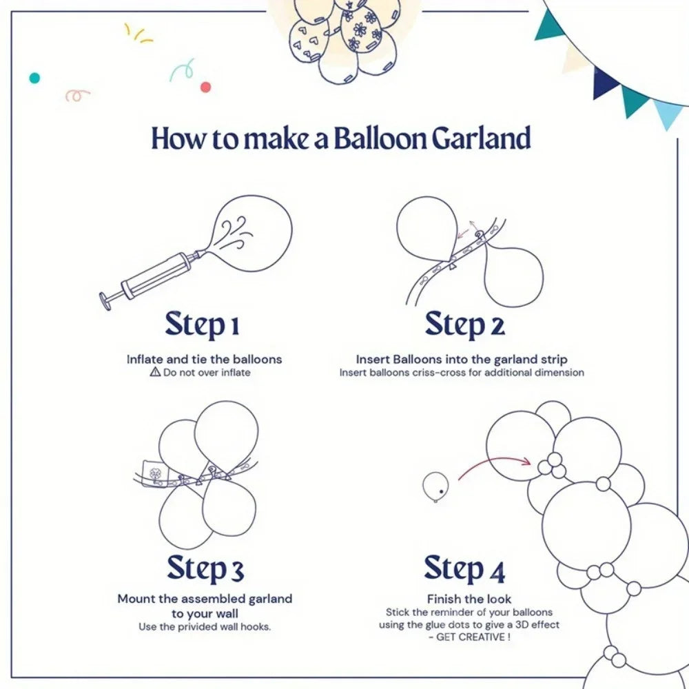 136pcs Macaron Colored White Cloud Balloon Arch Set for Birthdays, Baptisms and General Celebrations Without Electricity