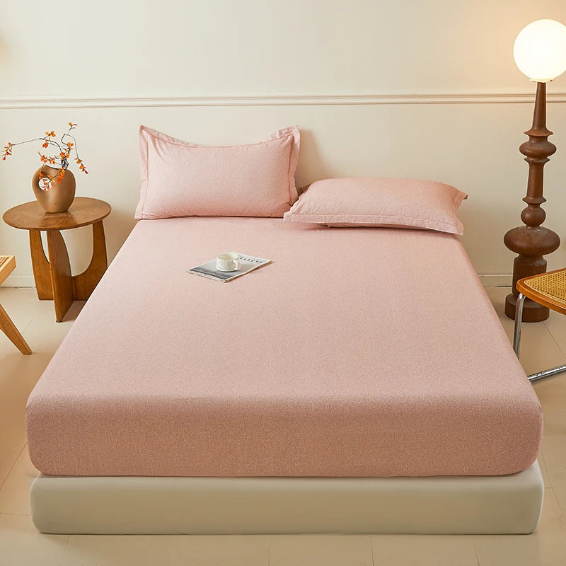100% Cotton Bedsheet Floral Style Bed Cover High Quality Fitted Sheets Skin-friendly Bed Linen (Pillowcase Need Order)